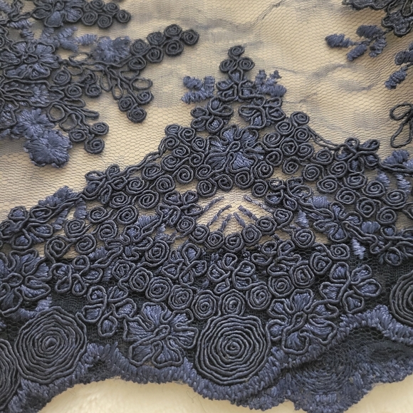 Royal blue Emo mesh and lace special event dress - Picture 5 of 10